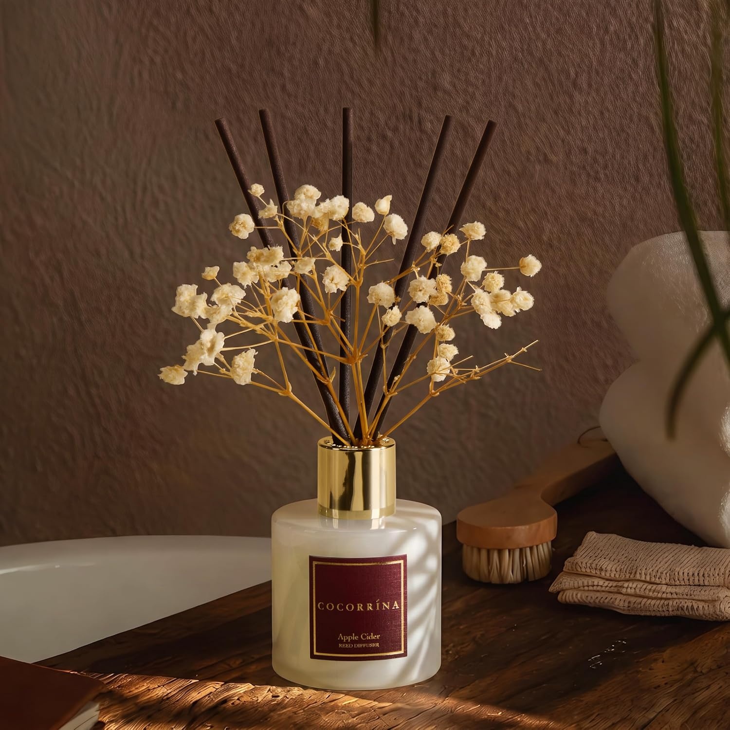 image:imageCOCORRNA Refill Sandalwood Rose 67 Floz Reed Diffuser Refill with 8 SticksApple Cider