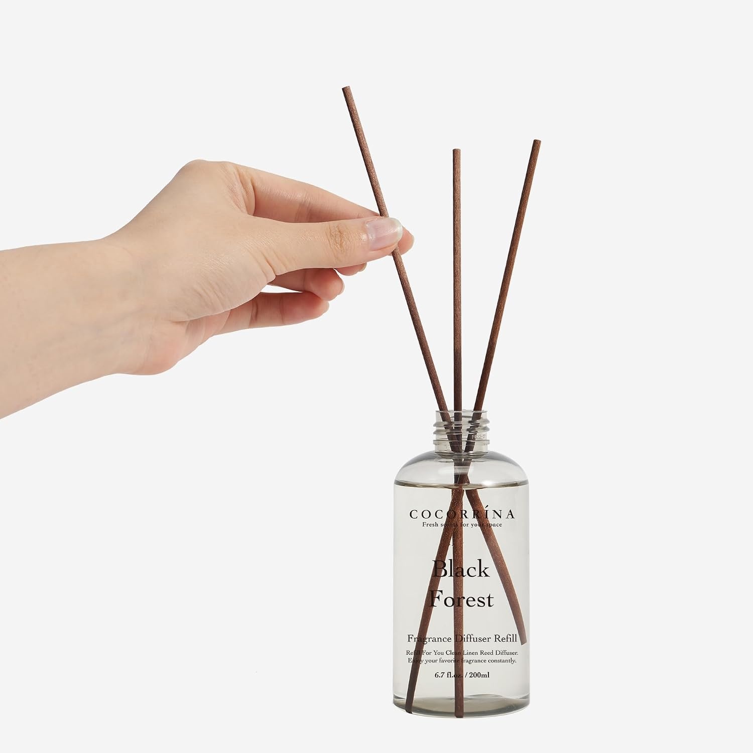 image:imageCOCORRNA Refill Sandalwood Rose 67 Floz Reed Diffuser Refill with 8 SticksBlack Forest Refill