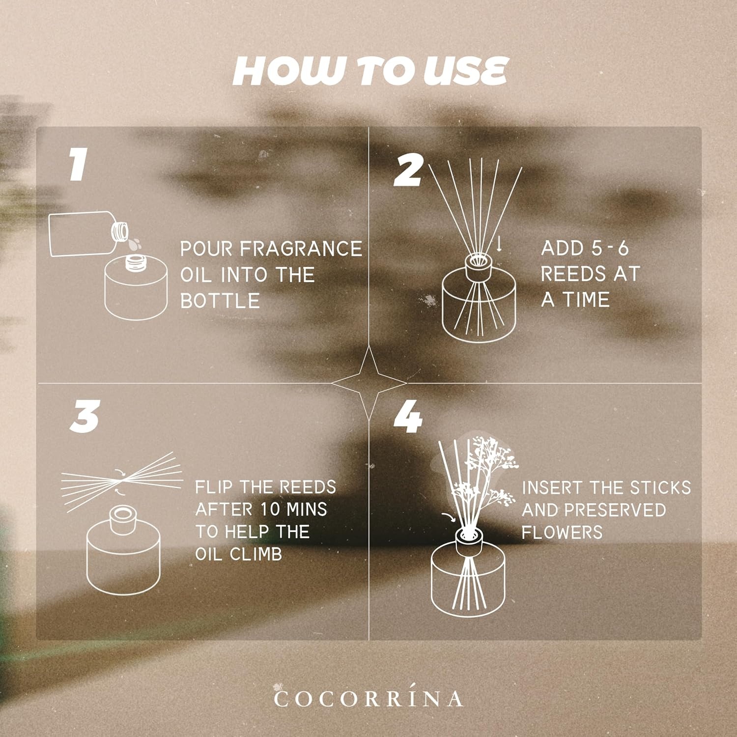 image:imageCOCORRNA Refill Sandalwood Rose 67 Floz Reed Diffuser Refill with 8 SticksCashmere Vanilla Refill