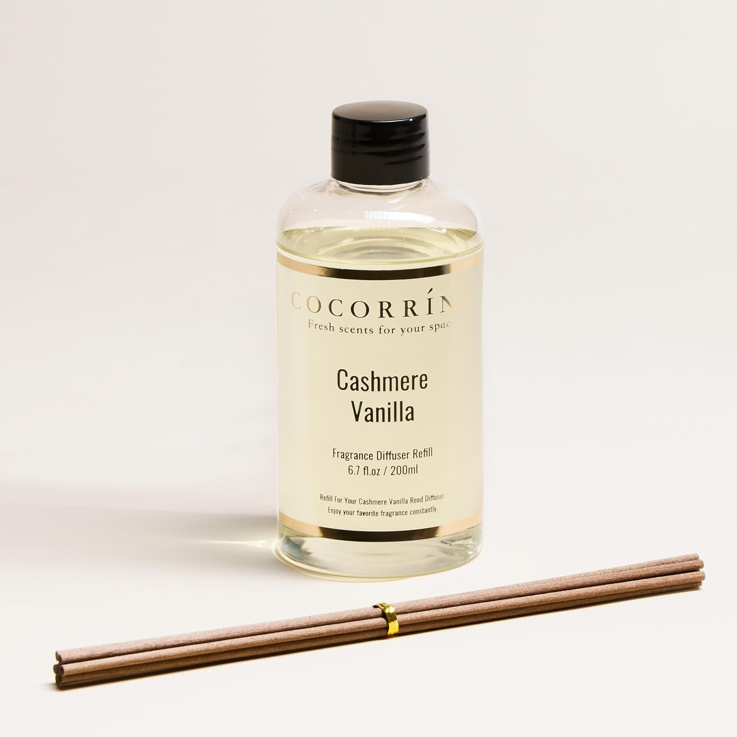 image:imageCOCORRNA Refill Sandalwood Rose 67 Floz Reed Diffuser Refill with 8 SticksCashmere Vanilla Refill