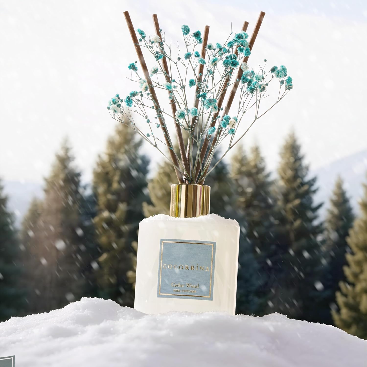 image:imageCOCORRNA Refill Sandalwood Rose 67 Floz Reed Diffuser Refill with 8 SticksCedar Wood Flower