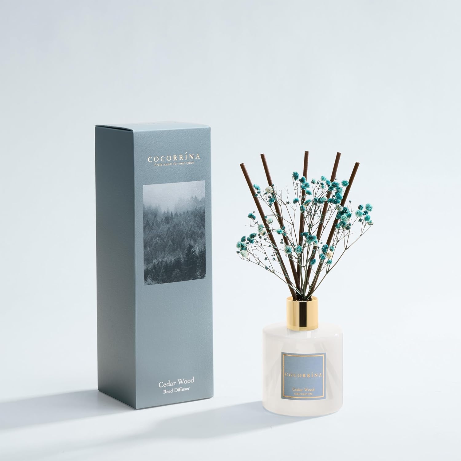 image:imageCOCORRNA Refill Sandalwood Rose 67 Floz Reed Diffuser Refill with 8 SticksCedar Wood Flower