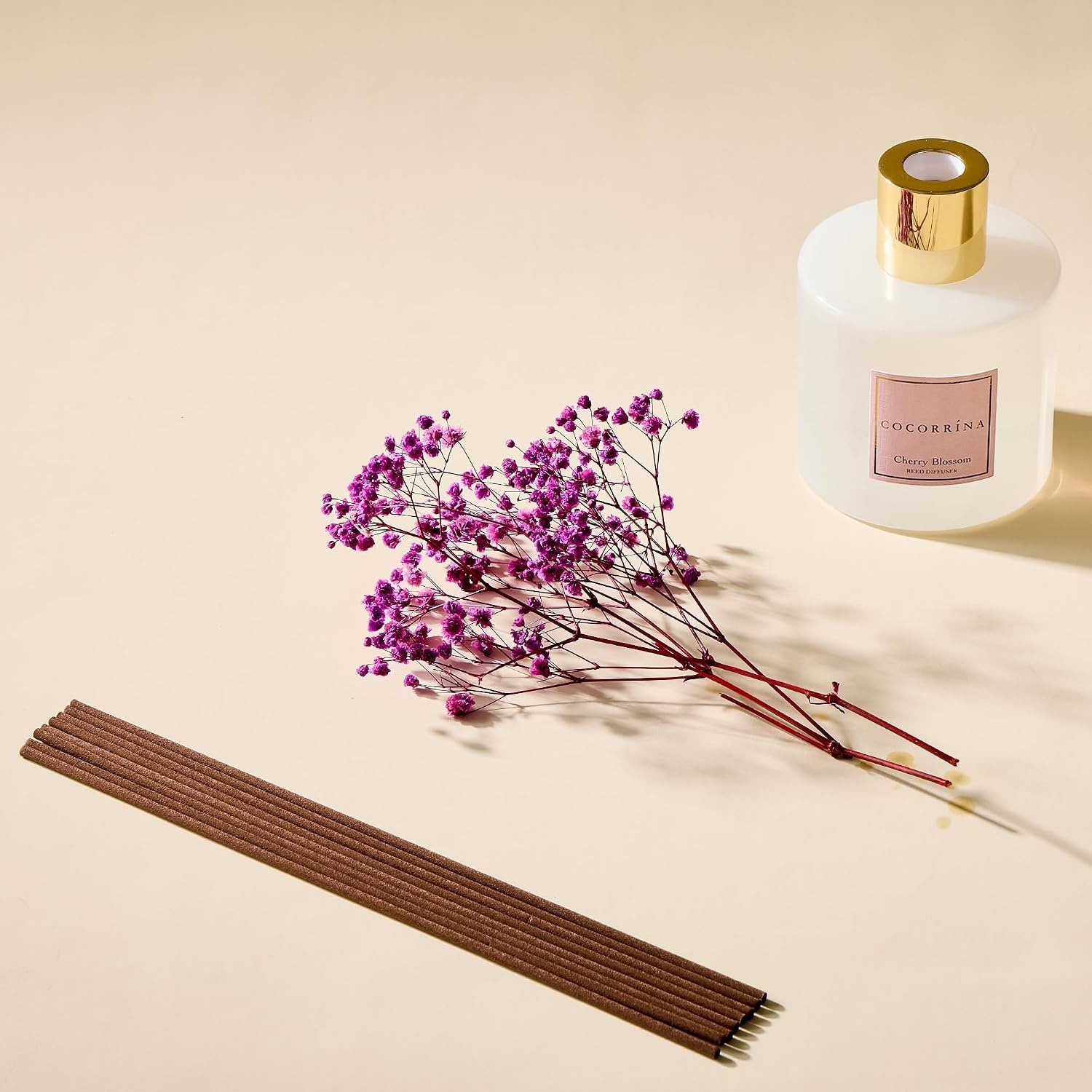 image:imageCOCORRNA Refill Sandalwood Rose 67 Floz Reed Diffuser Refill with 8 SticksCherry Blossom Flower