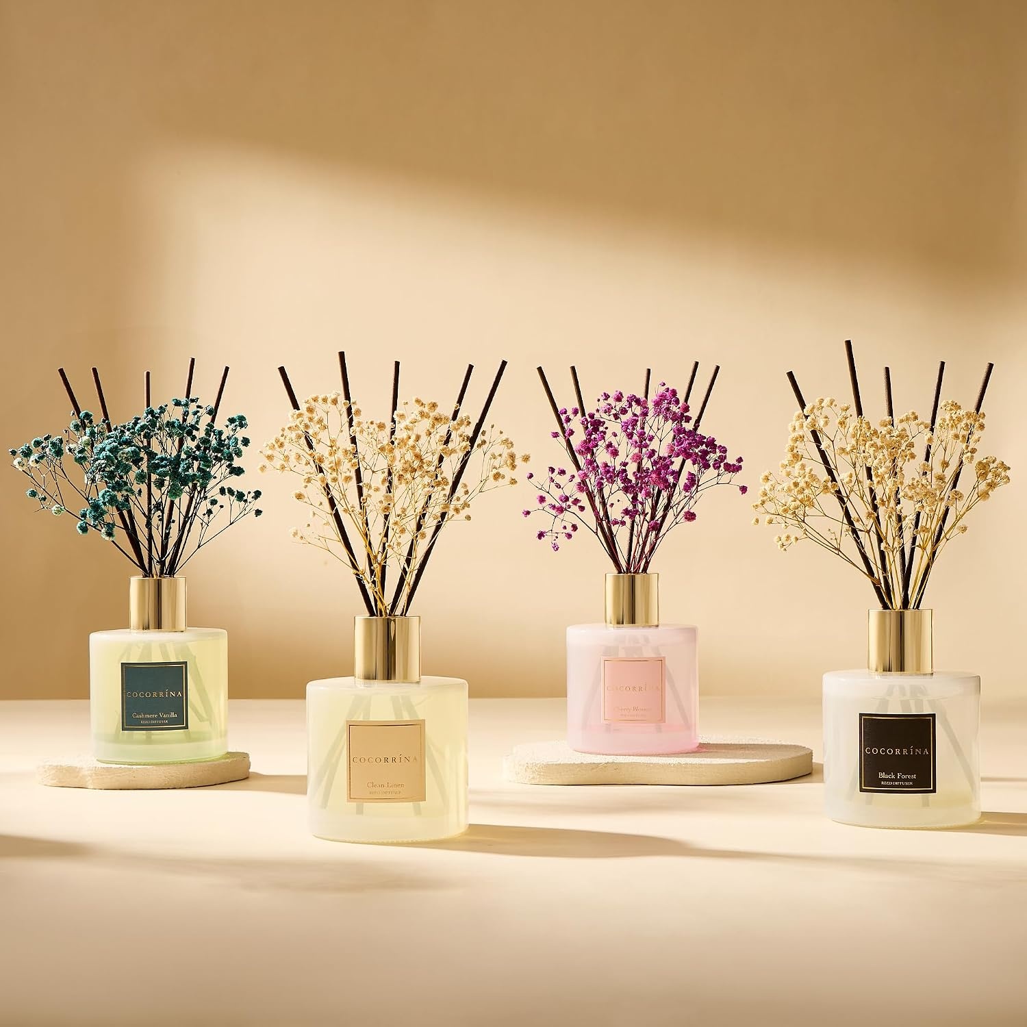 image:imageCOCORRNA Refill Sandalwood Rose 67 Floz Reed Diffuser Refill with 8 SticksCherry Blossom Flower