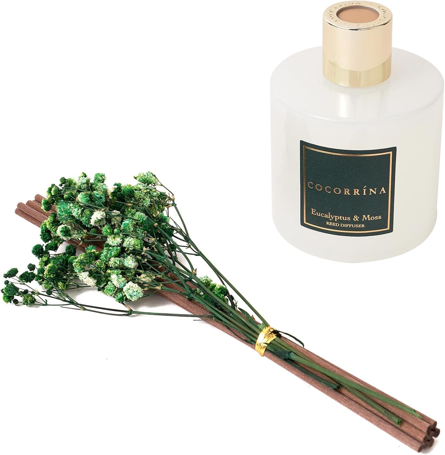 image:imageCOCORRNA Refill Sandalwood Rose 67 Floz Reed Diffuser Refill with 8 SticksEucalyptus Moss Flower