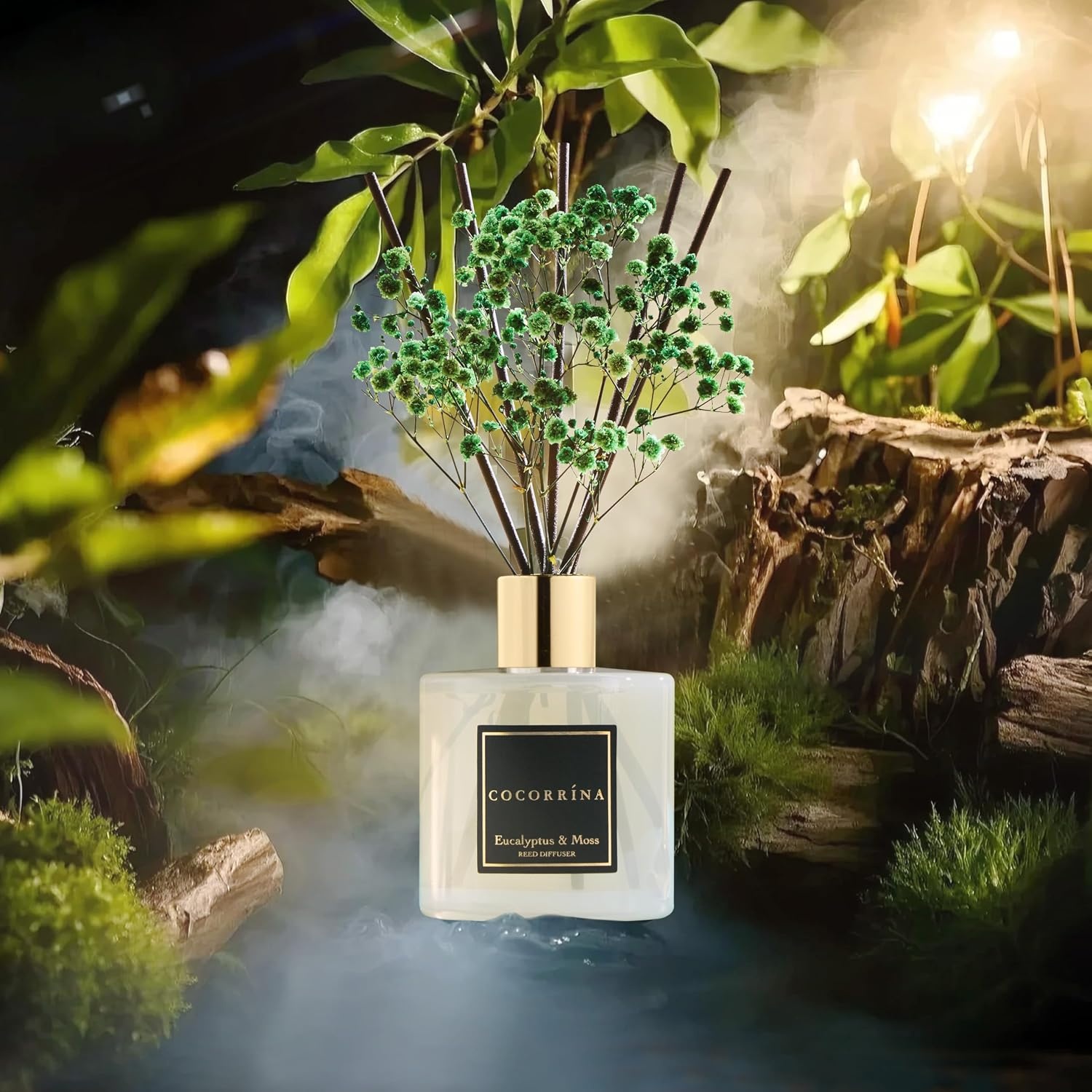 image:imageCOCORRNA Refill Sandalwood Rose 67 Floz Reed Diffuser Refill with 8 SticksEucalyptus Moss Flower