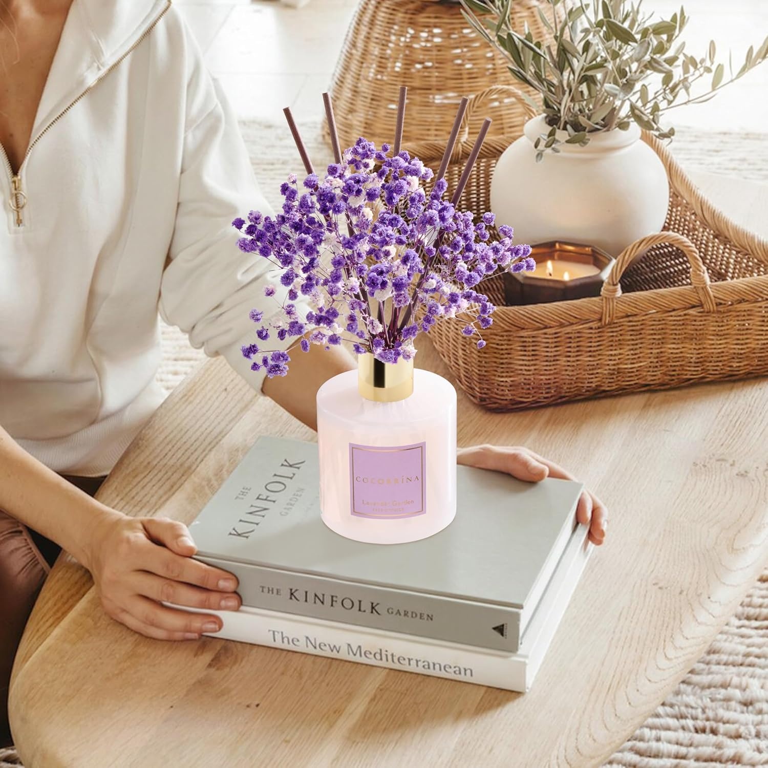 image:imageCOCORRNA Refill Sandalwood Rose 67 Floz Reed Diffuser Refill with 8 SticksLavender Garden Flower