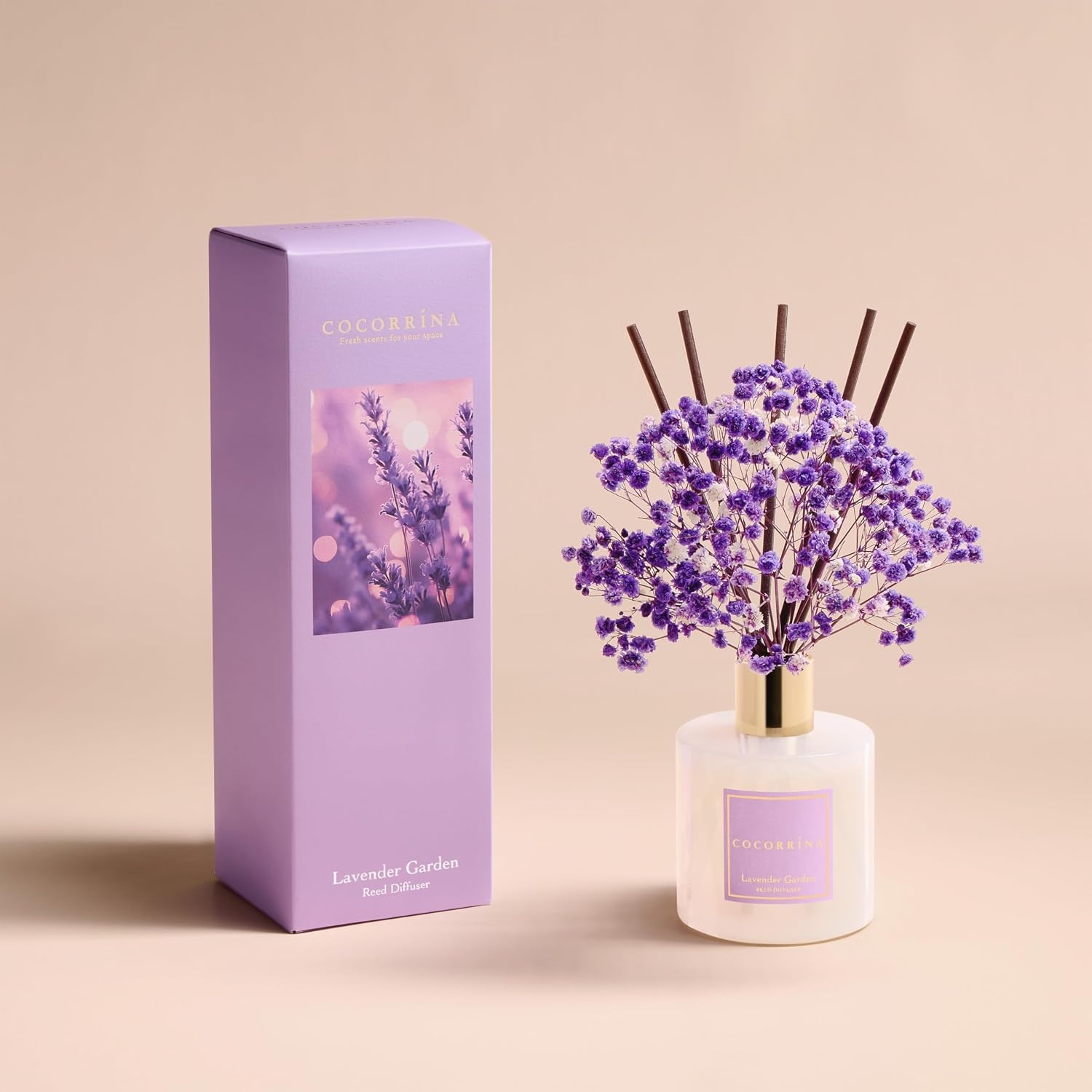 image:imageCOCORRNA Refill Sandalwood Rose 67 Floz Reed Diffuser Refill with 8 SticksLavender Garden Flower