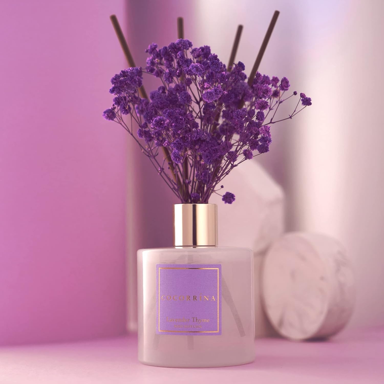 image:imageCOCORRNA Refill Sandalwood Rose 67 Floz Reed Diffuser Refill with 8 SticksLavender Thyme Flower