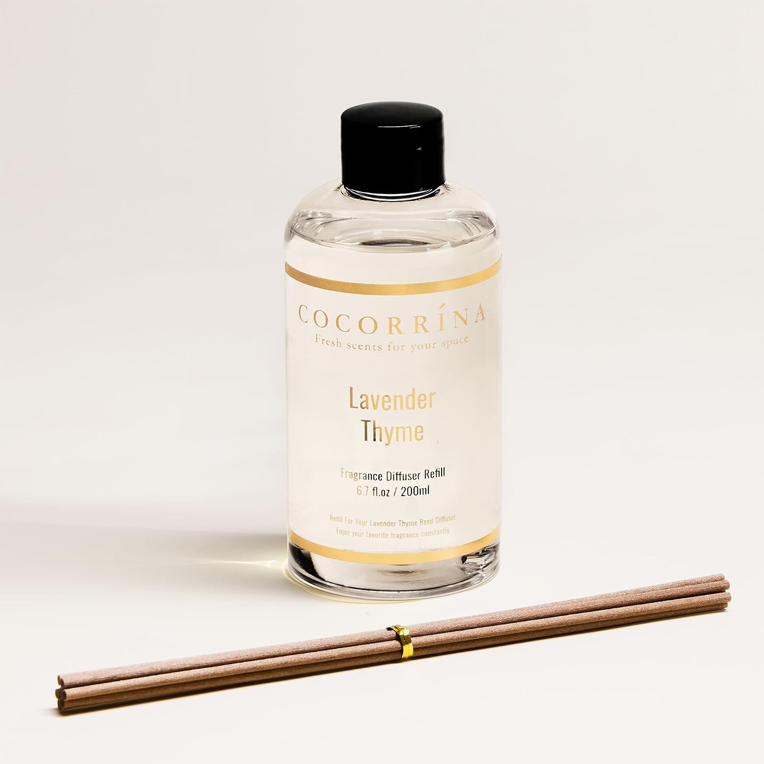 image:imageCOCORRNA Refill Sandalwood Rose 67 Floz Reed Diffuser Refill with 8 SticksLavender Thyme Refill
