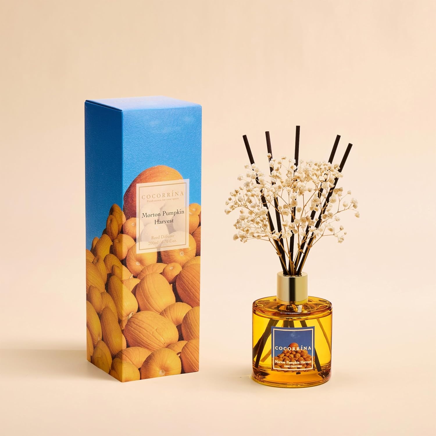 image:imageCOCORRNA Refill Sandalwood Rose 67 Floz Reed Diffuser Refill with 8 SticksMorton Pumpkin Harvest Flower