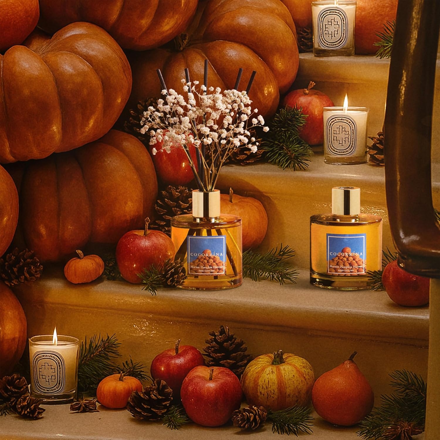 image:imageCOCORRNA Refill Sandalwood Rose 67 Floz Reed Diffuser Refill with 8 SticksMorton Pumpkin Harvest Flower