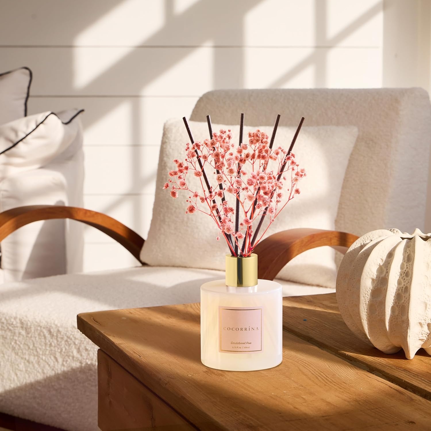 image:imageCOCORRNA Refill Sandalwood Rose 67 Floz Reed Diffuser Refill with 8 SticksSandalwood Rose Flower
