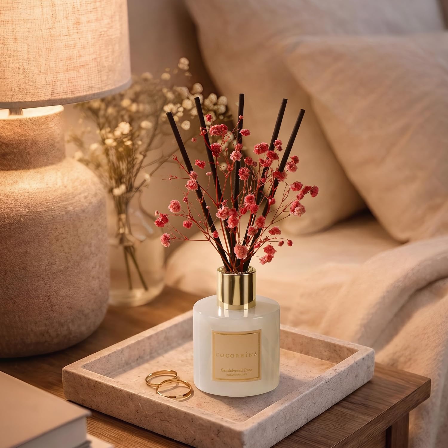 image:imageCOCORRNA Refill Sandalwood Rose 67 Floz Reed Diffuser Refill with 8 SticksSandalwood Rose Flower