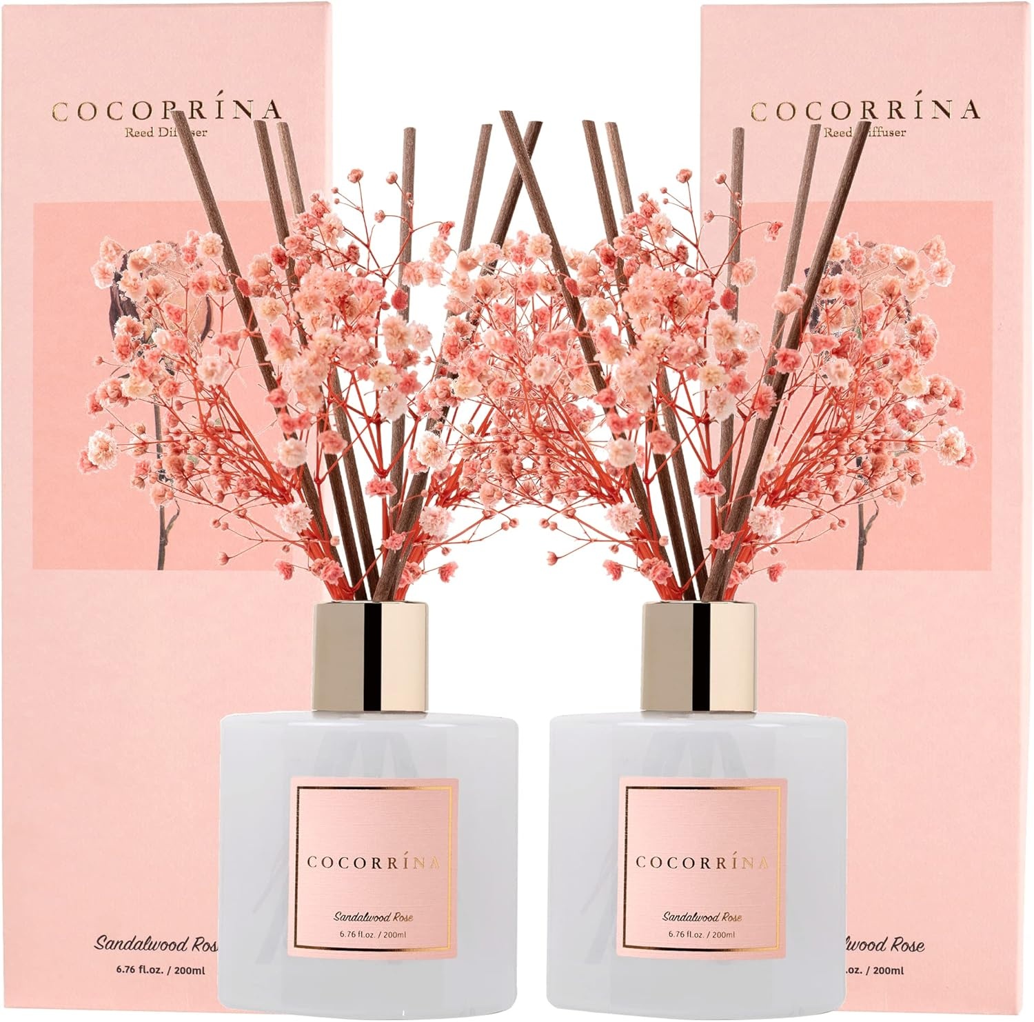 image:imageCOCORRNA Refill Sandalwood Rose 67 Floz Reed Diffuser Refill with 8 SticksSandalwood Rose Flower