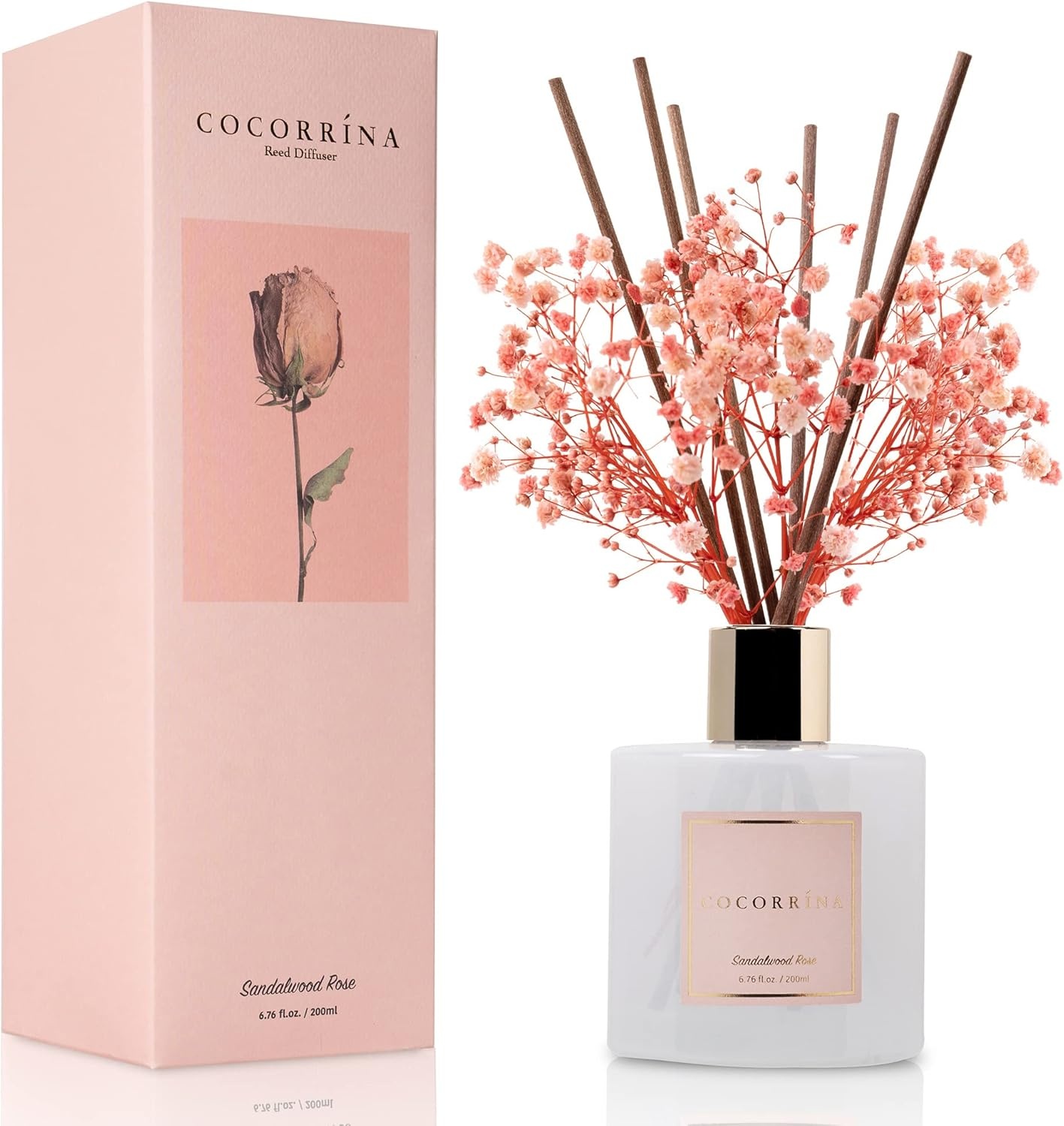 image:imageCOCORRNA Refill Sandalwood Rose 67 Floz Reed Diffuser Refill with 8 SticksSandalwood Rose Flower