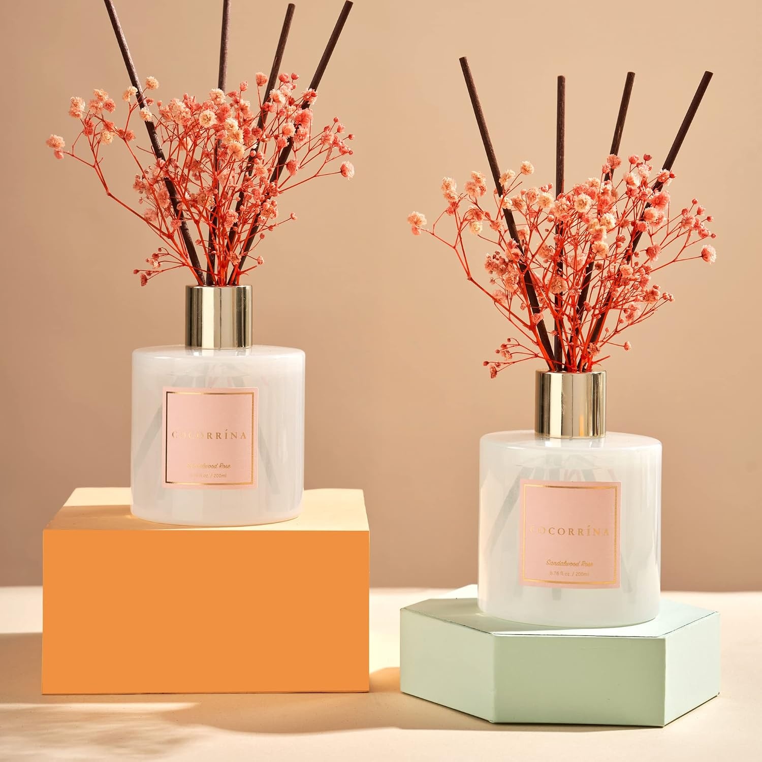 image:imageCOCORRNA Refill Sandalwood Rose 67 Floz Reed Diffuser Refill with 8 SticksSandalwood Rose Flower