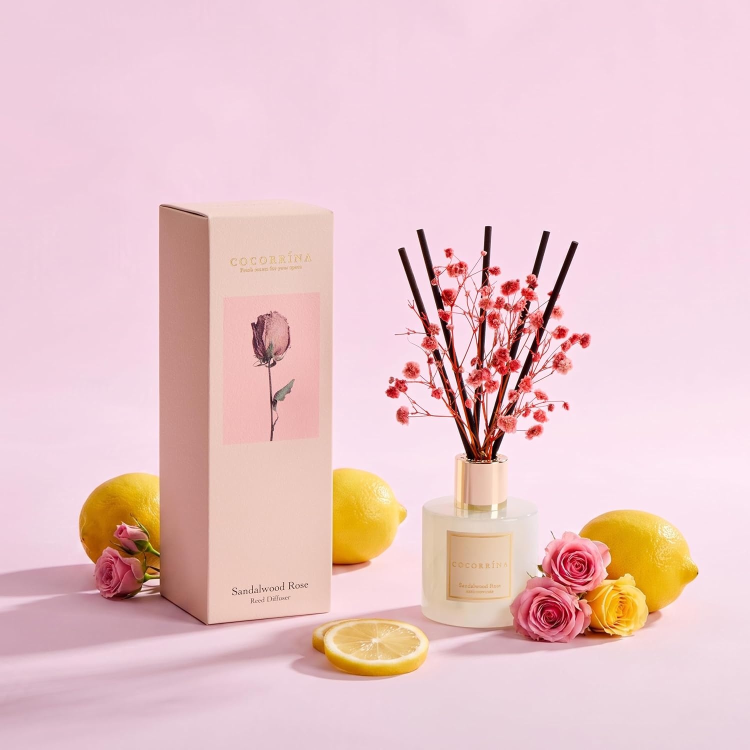 image:imageCOCORRNA Refill Sandalwood Rose 67 Floz Reed Diffuser Refill with 8 SticksSandalwood Rose Flower