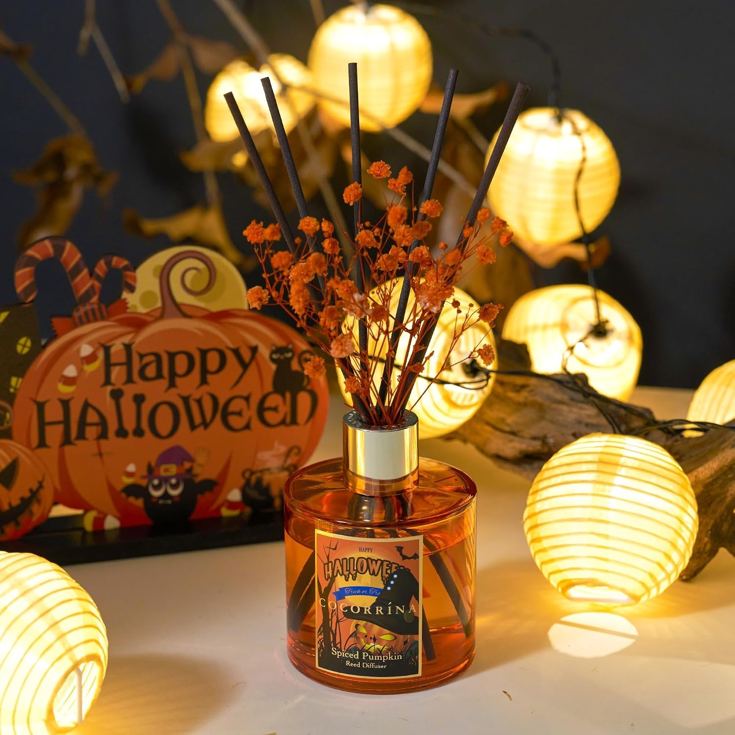 image:imageCOCORRNA Refill Sandalwood Rose 67 Floz Reed Diffuser Refill with 8 SticksSpiced Pumpkin Flower