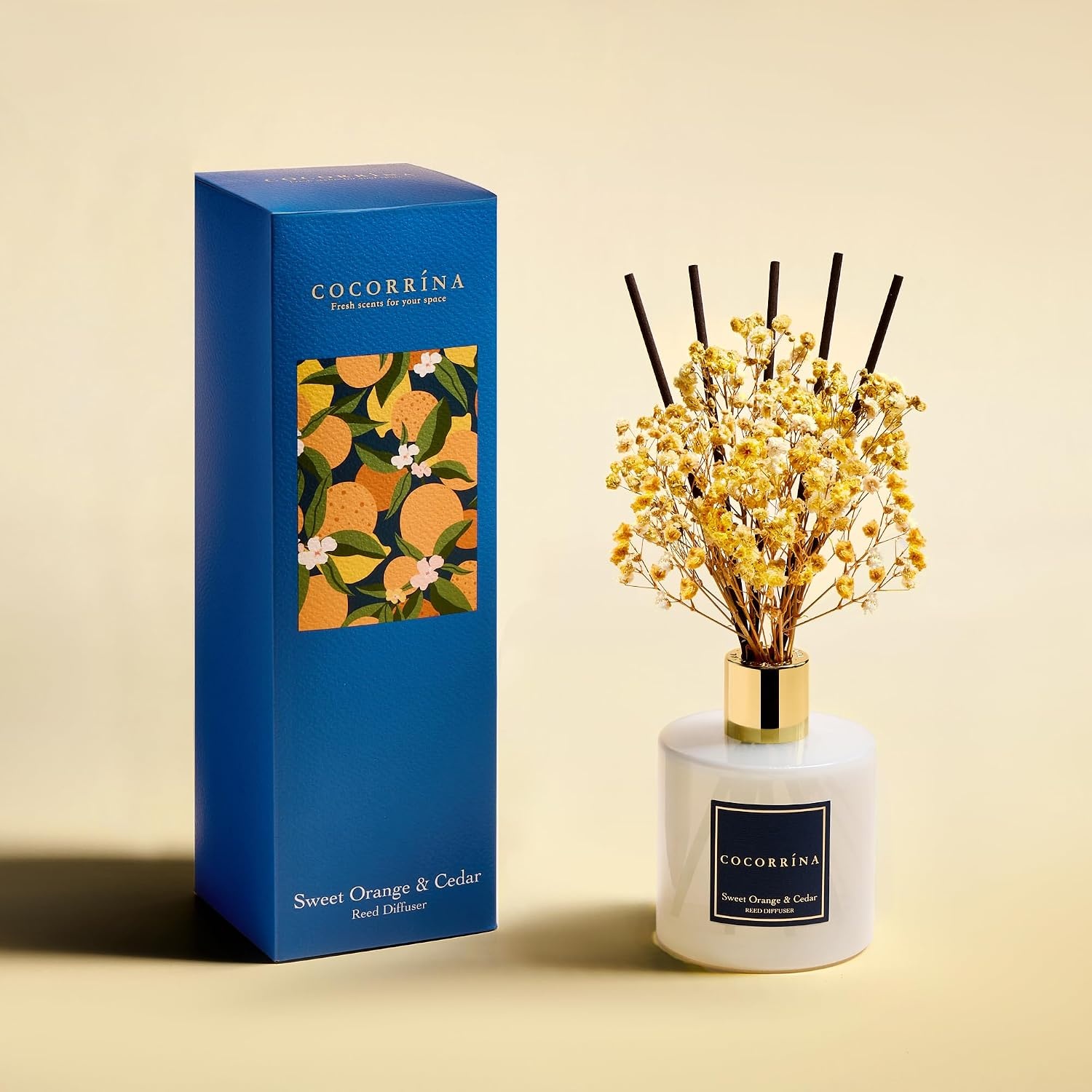 image:imageCOCORRNA Refill Sandalwood Rose 67 Floz Reed Diffuser Refill with 8 SticksSweet Orange Cedar Flower