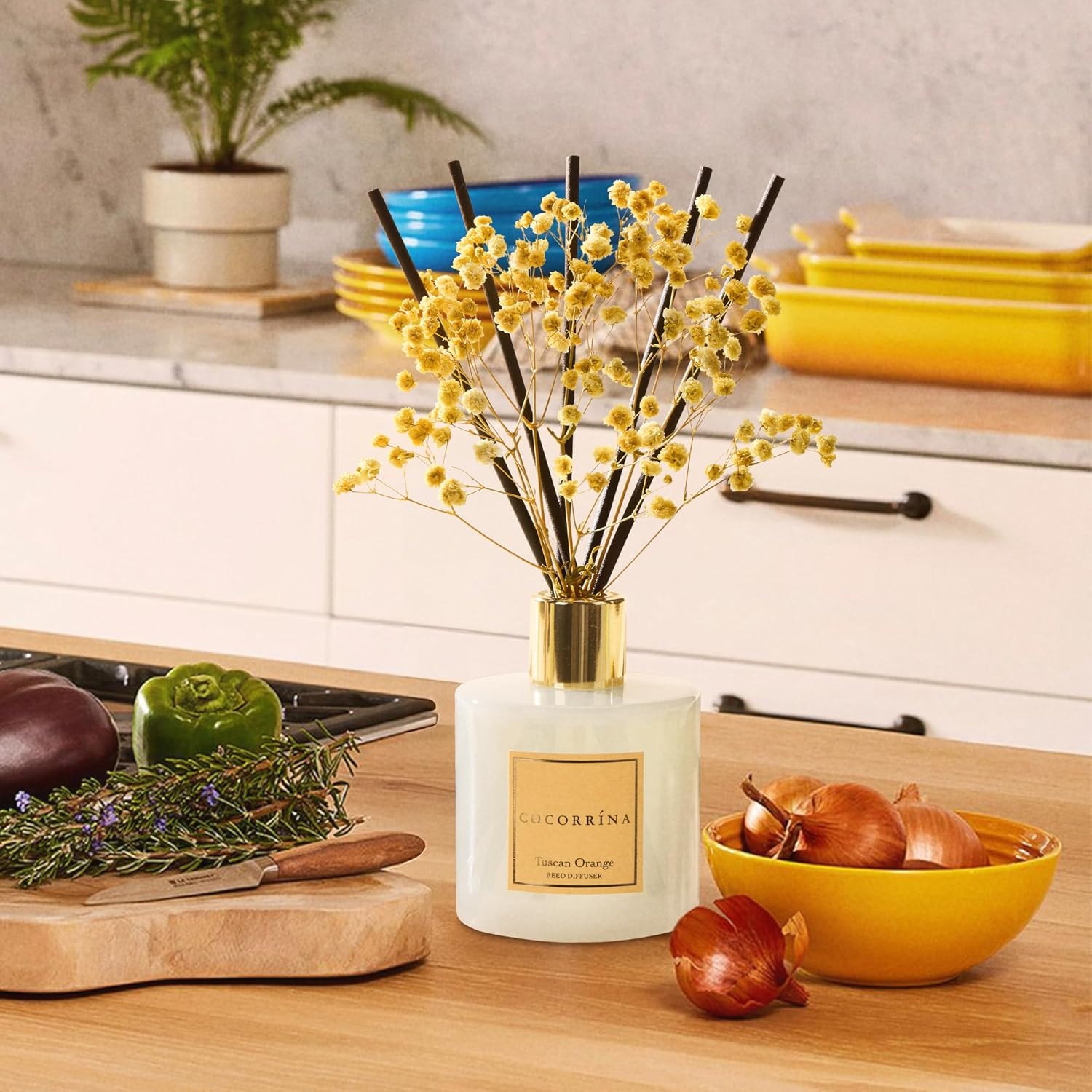 image:imageCOCORRNA Refill Sandalwood Rose 67 Floz Reed Diffuser Refill with 8 SticksTuscan Orange Flower