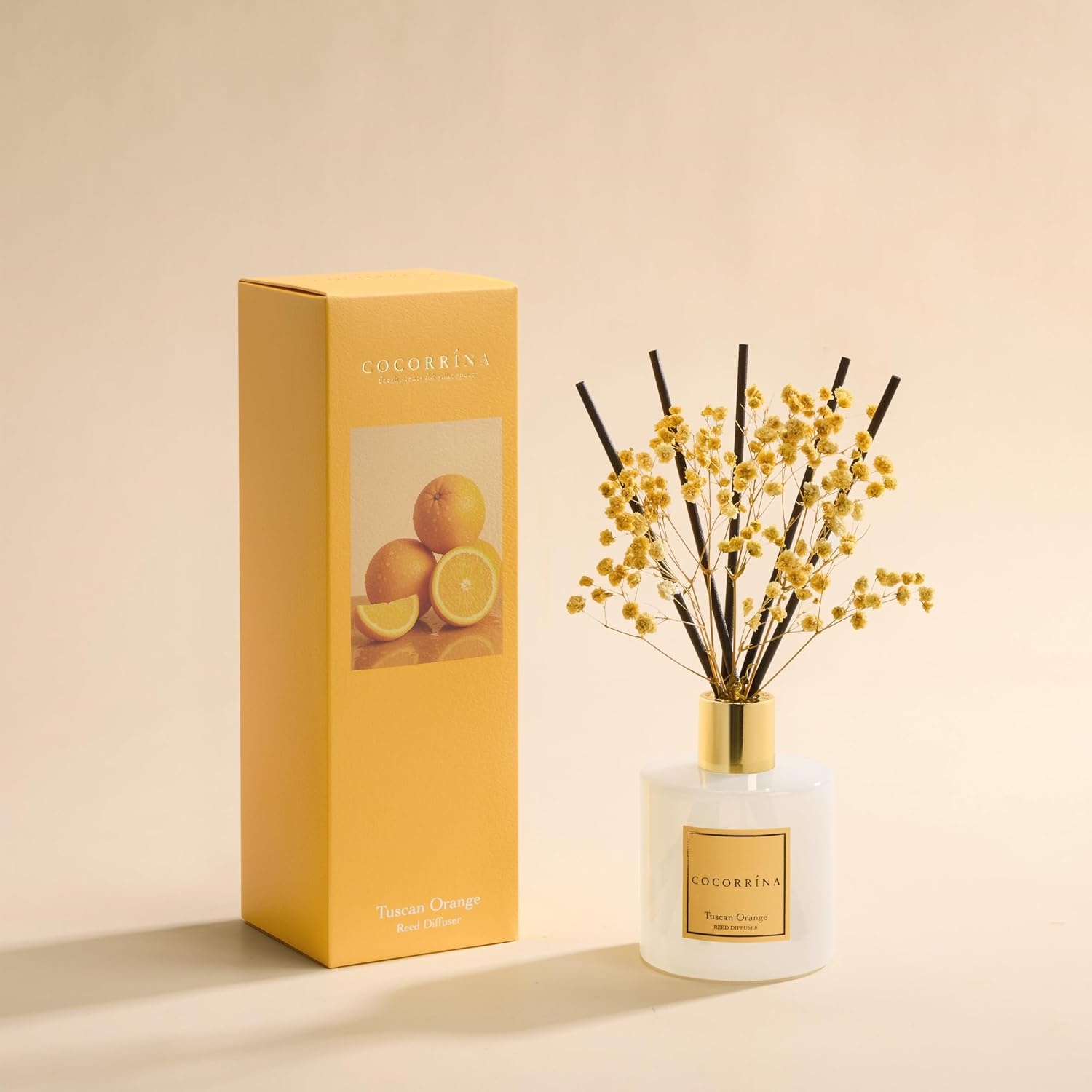 image:imageCOCORRNA Refill Sandalwood Rose 67 Floz Reed Diffuser Refill with 8 SticksTuscan Orange Flower