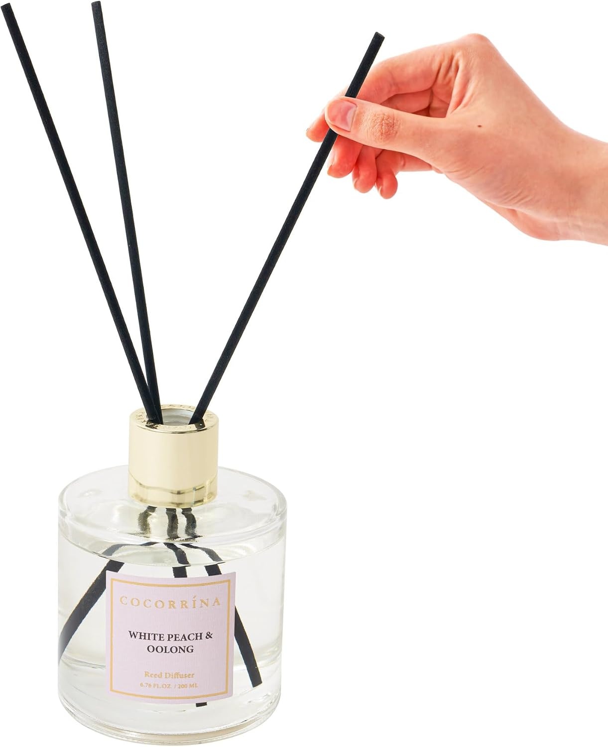 image:imageCOCORRNA Refill Sandalwood Rose 67 Floz Reed Diffuser Refill with 8 SticksWhite Peach Oolong Rose