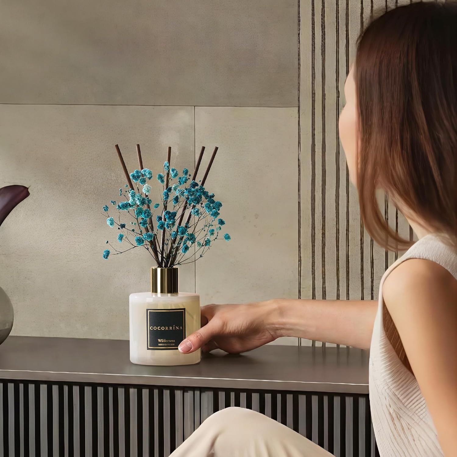 image:imageCOCORRNA Refill Sandalwood Rose 67 Floz Reed Diffuser Refill with 8 SticksWilderness Flower