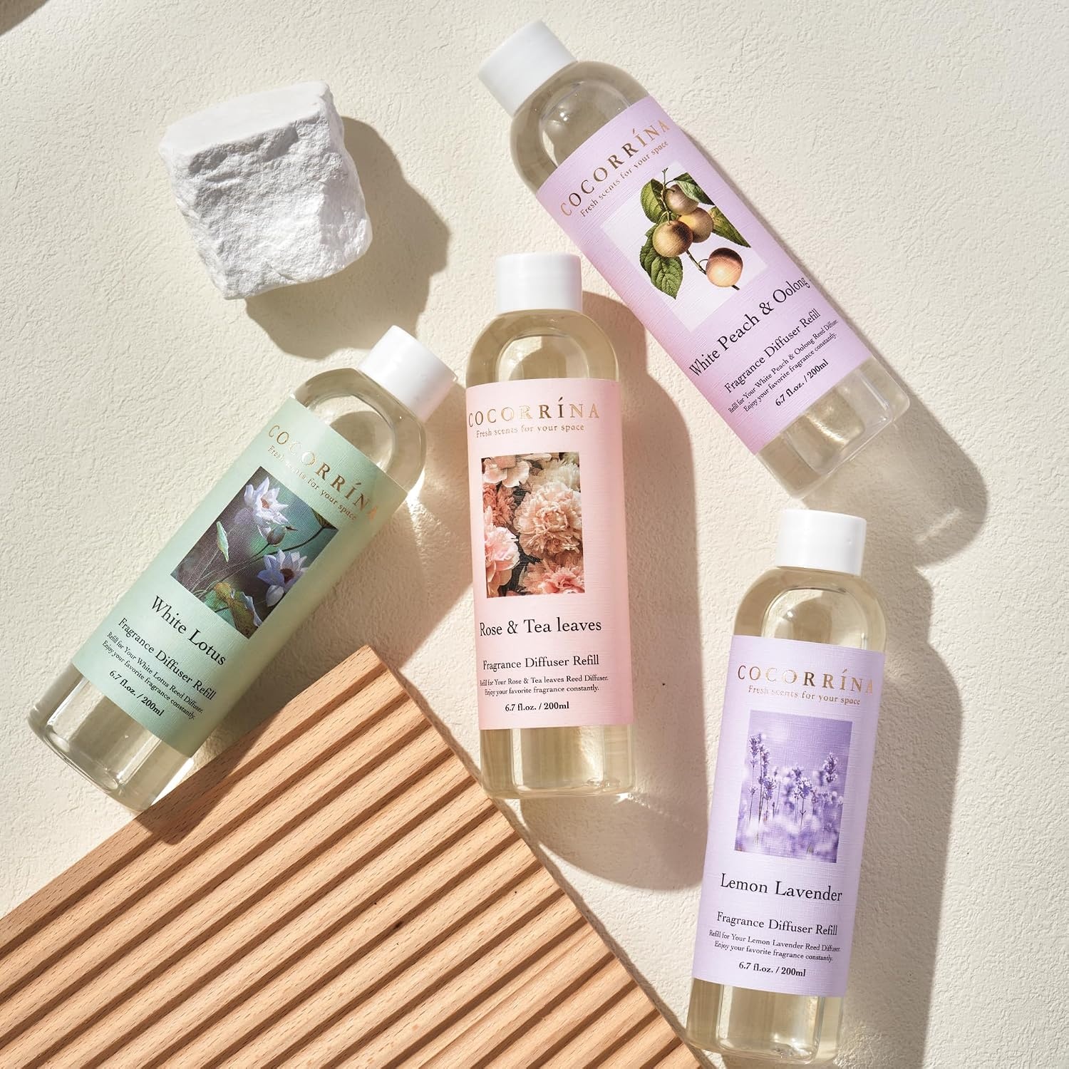 image:imageCocorrna Reed Diffuser Refill Lavender Thyme 67 oz 2 Packs Reed Diffuser Oil RefillVanilla