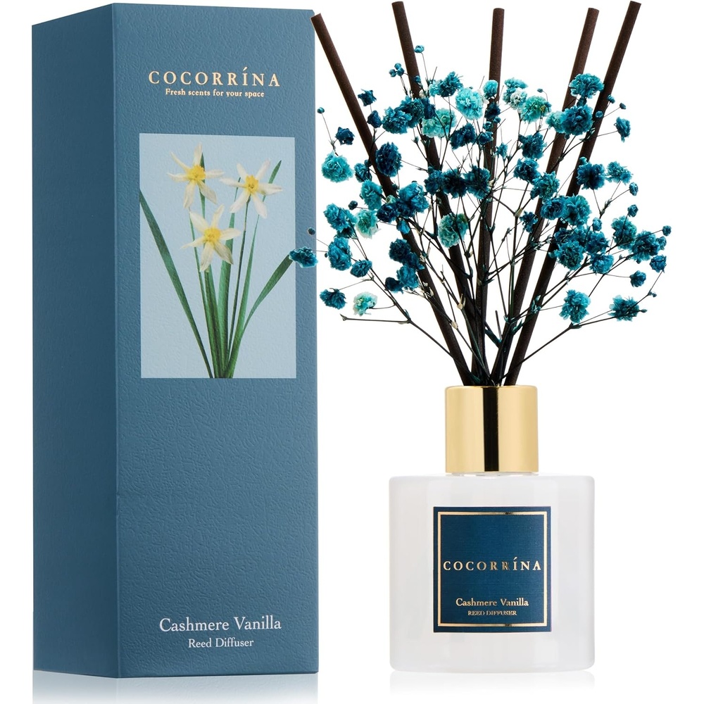 image:imageCOCORRNA Refill  Sandalwood Rose 67 Floz Reed Diffuser Refill with 8 SticksCashmere Vanilla  Flower