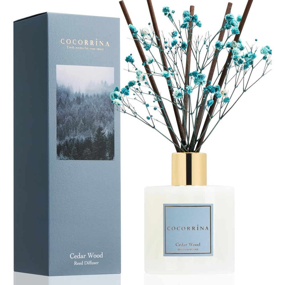 image:imageCOCORRNA Refill Sandalwood Rose 67 Floz Reed Diffuser Refill with 8 SticksCedar Wood Flower