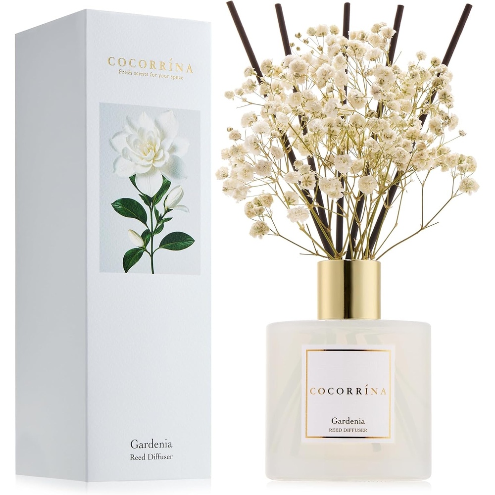 image:imageCOCORRNA Refill Sandalwood Rose 67 Floz Reed Diffuser Refill with 8 SticksGardenia Flower