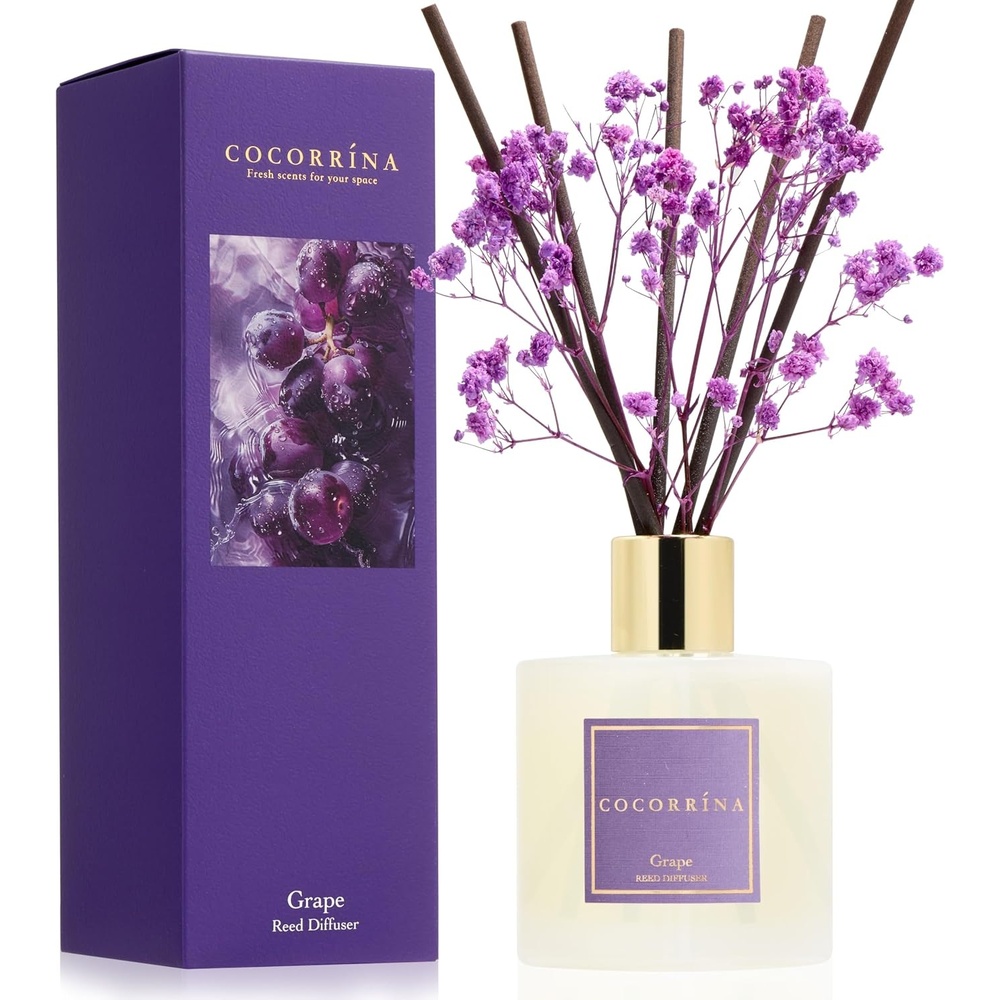 image:imageCOCORRNA Refill Sandalwood Rose 67 Floz Reed Diffuser Refill with 8 SticksGrape Flower