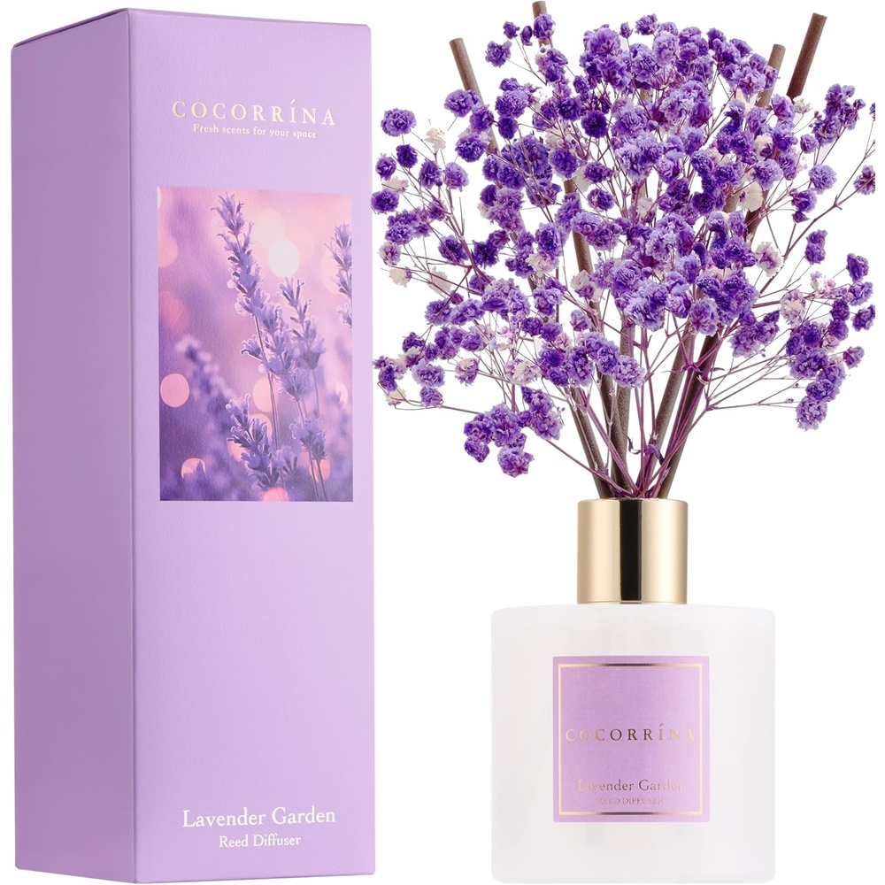 image:imageCOCORRNA Refill  Sandalwood Rose 67 Floz Reed Diffuser Refill with 8 SticksLavender Garden  Flower