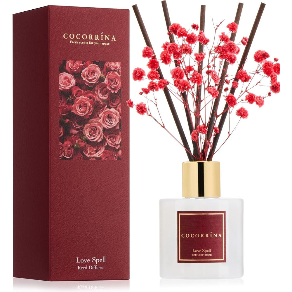 image:imageCOCORRNA Refill  Sandalwood Rose 67 Floz Reed Diffuser Refill with 8 SticksLove Spell