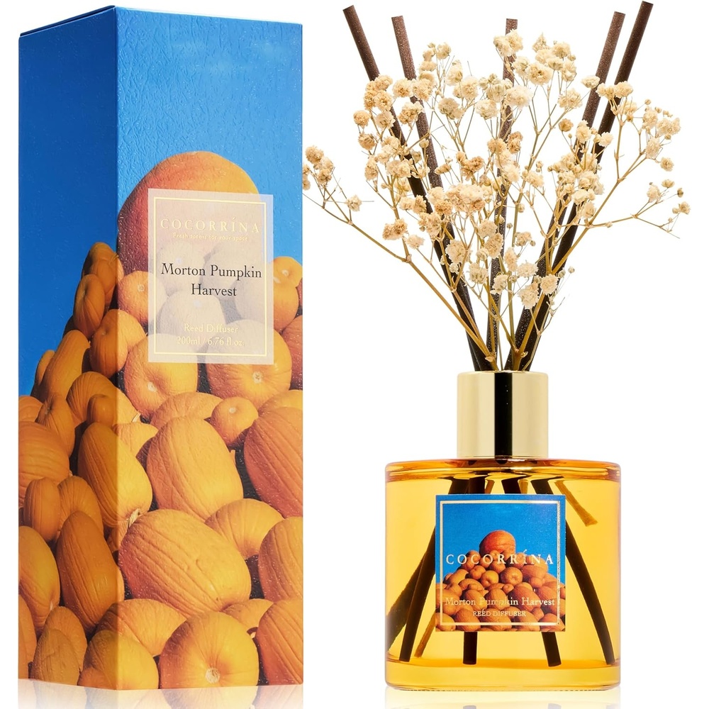 image:imageCOCORRNA Refill Sandalwood Rose 67 Floz Reed Diffuser Refill with 8 SticksMorton Pumpkin Harvest Flower
