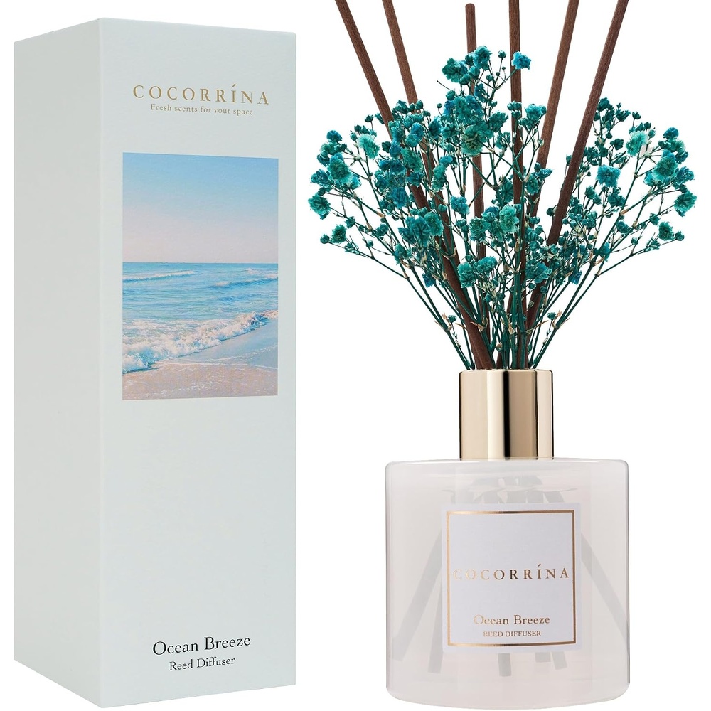 image:imageCOCORRNA Refill  Sandalwood Rose 67 Floz Reed Diffuser Refill with 8 SticksOcean Breeze  Flower