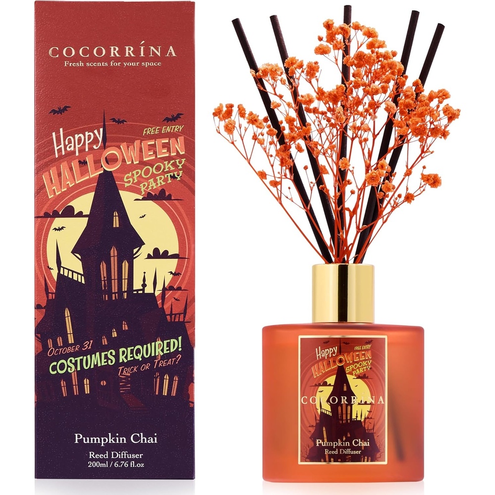 image:imageCOCORRNA Refill  Sandalwood Rose 67 Floz Reed Diffuser Refill with 8 SticksPumpkin Chai  Flower