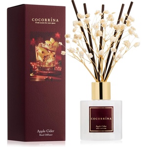 COCORRÍNA Refill – Sandalwood Rose 6.7 Fl.oz Reed Diffuser Refill with 8 Sticks(Apple Cider)
