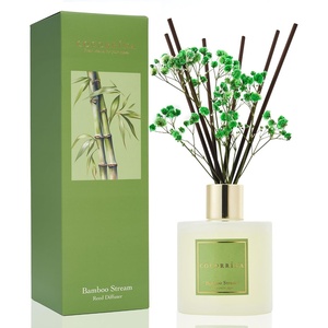COCORRÍNA Refill – Sandalwood Rose 6.7 Fl.oz Reed Diffuser Refill with 8 Sticks(Bamboo Stream – Flower)